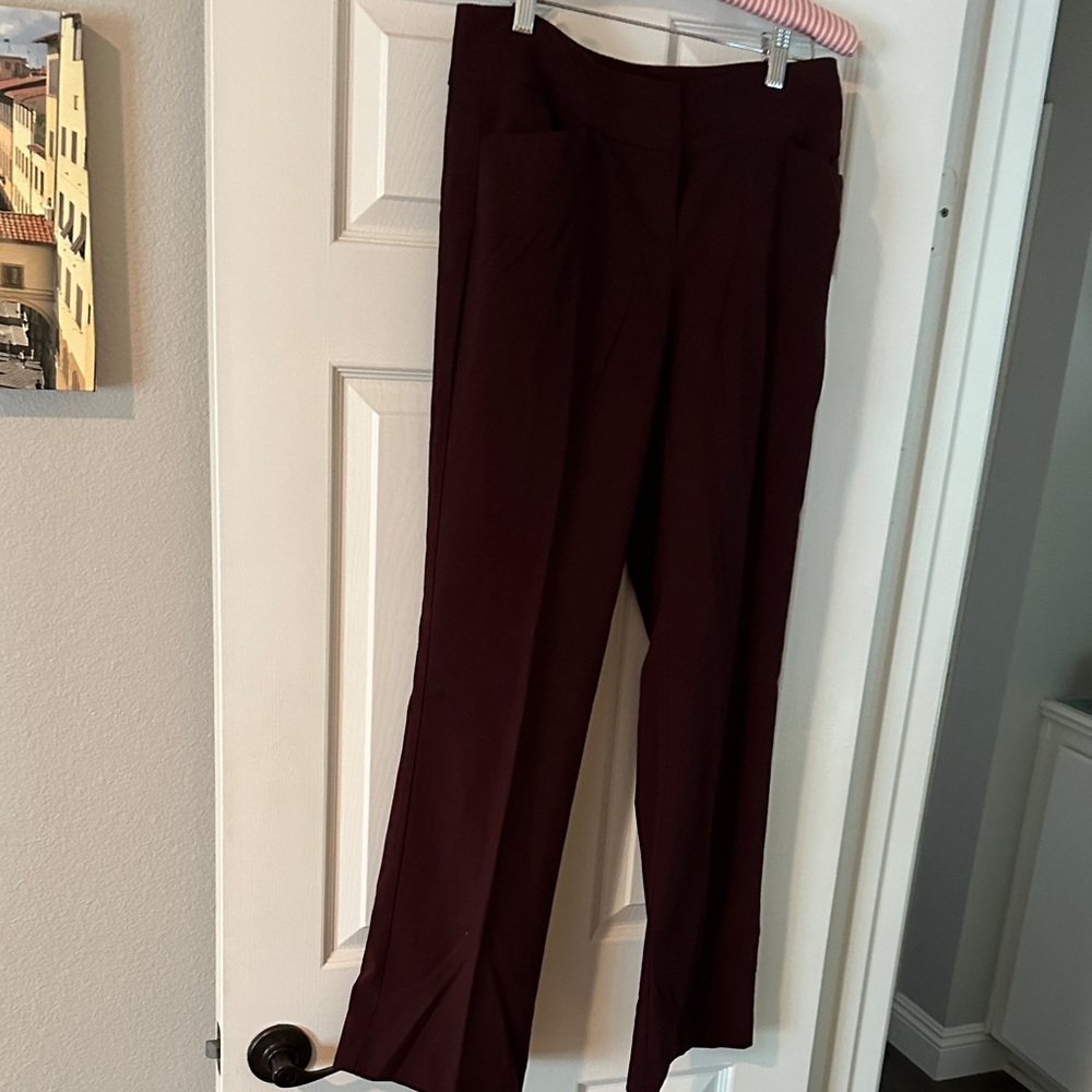 Elegant Burgundy Women's Pants